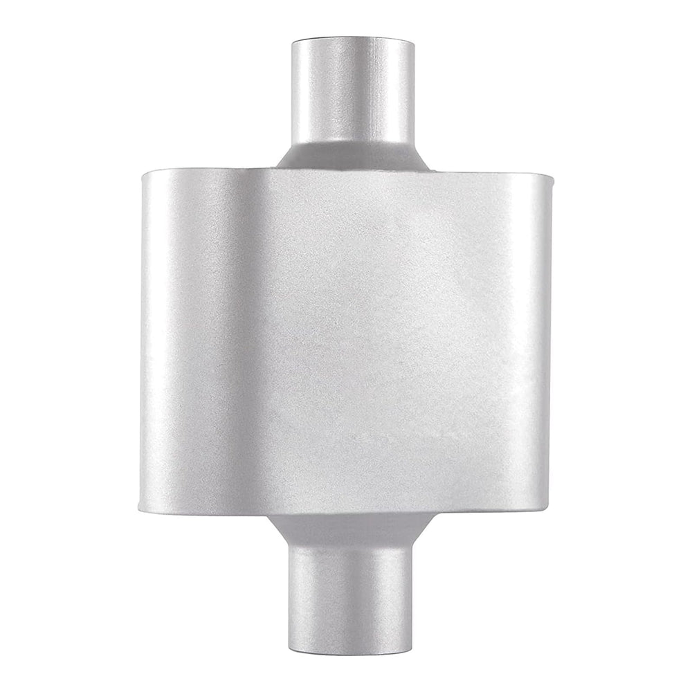 Floshine universal mufflers package view shows durable aluminized steel construction for long-lasting performance.