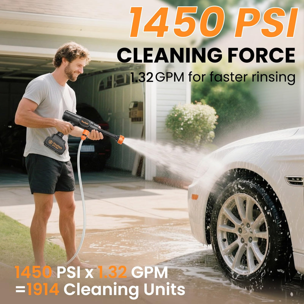 Flouritech six-in-one nozzle with multiple spray options for versatile cleaning