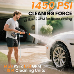 Flouritech six-in-one nozzle with multiple spray options for versatile cleaning