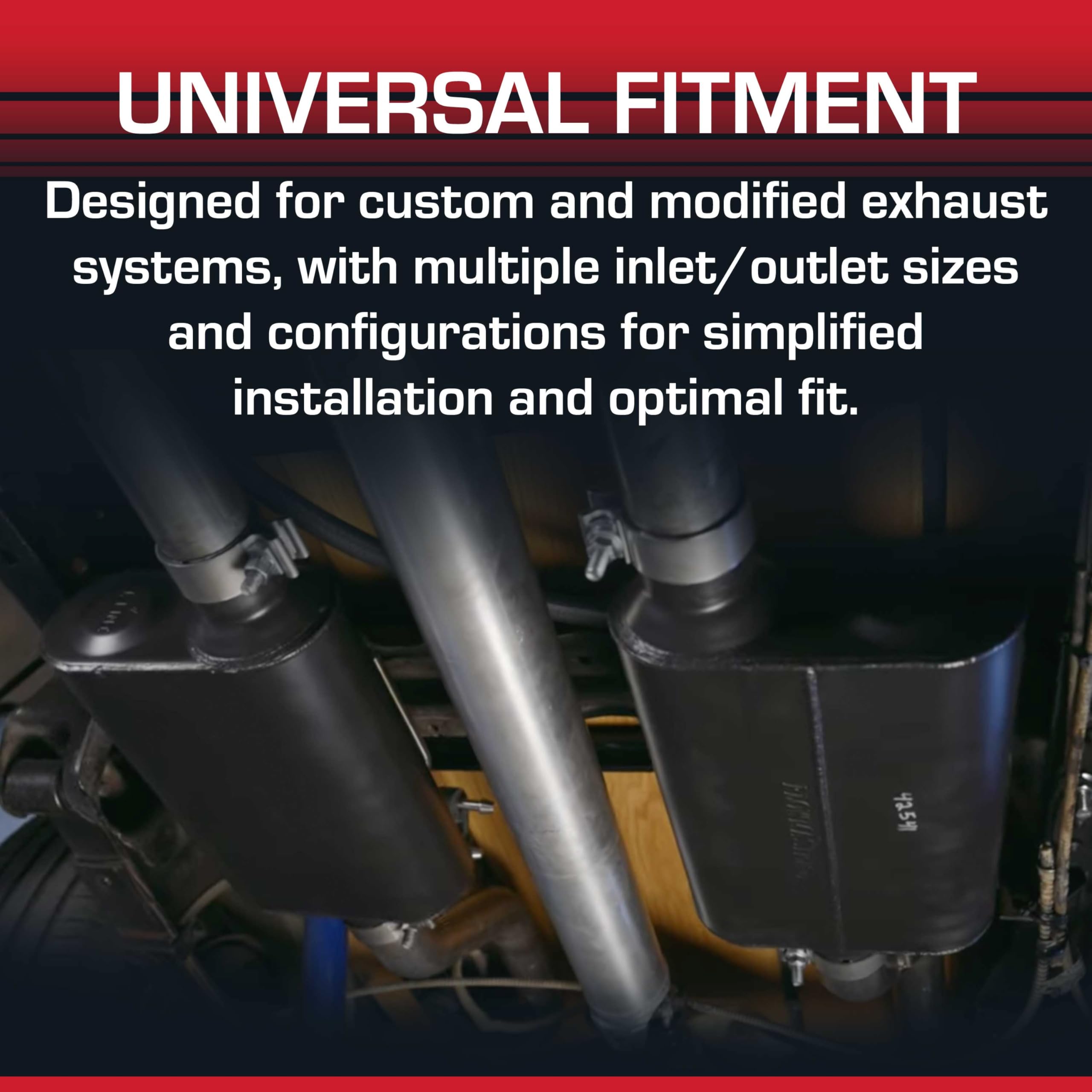 Flowmaster 40 Series MIG-welded construction detail for reliability