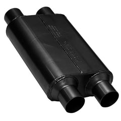 Flowmaster 40 Series muffler front view showcasing aggressive exhaust tone
