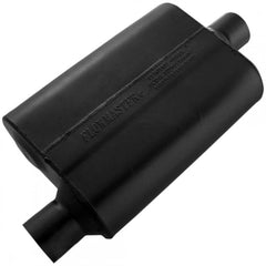 Flowmaster 40 Series muffler side view shows aggressive tone and rugged construction