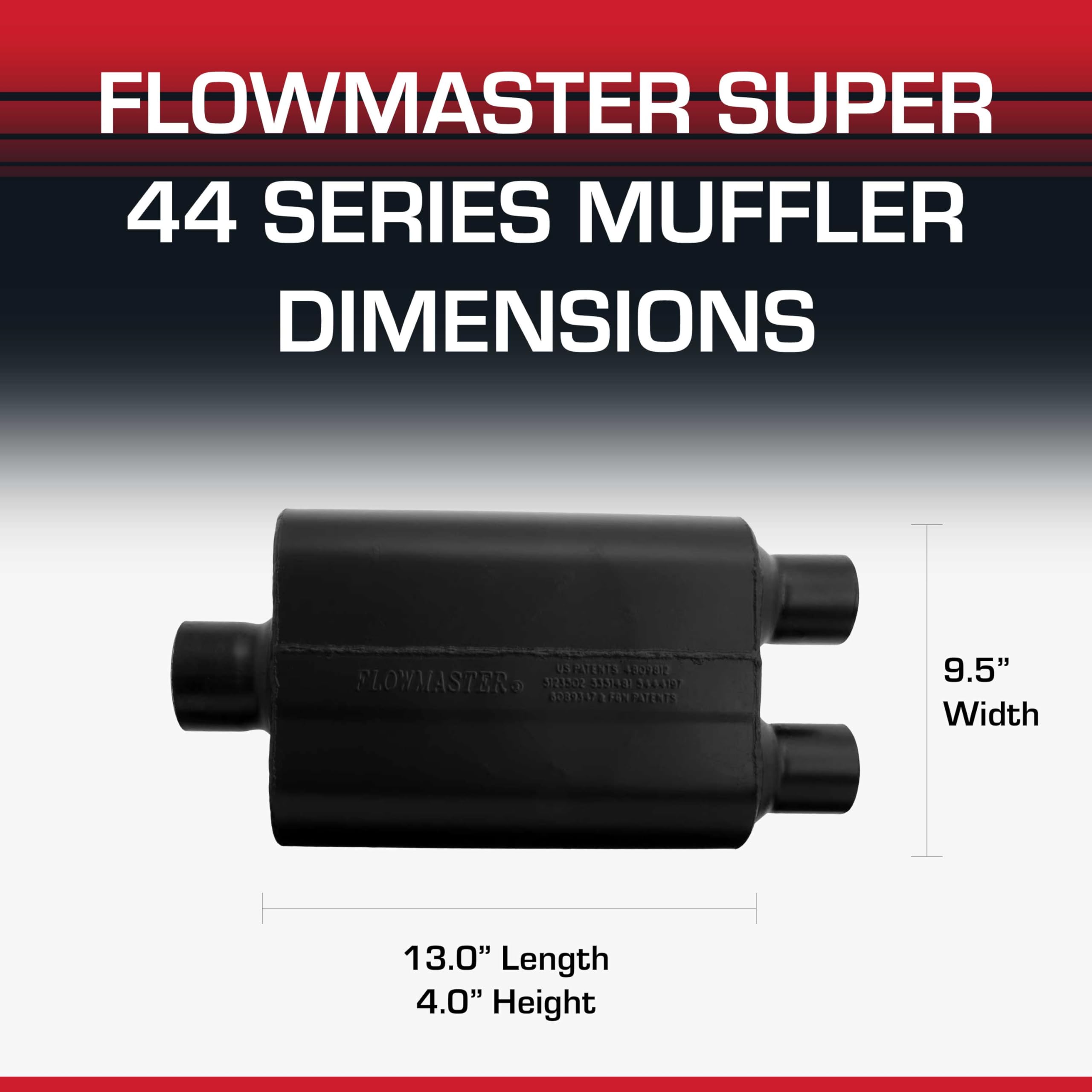 Flowmaster 44 improves exhaust flow and potential throttle response on road drives.