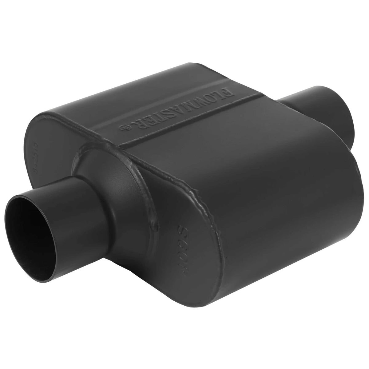Flowmaster Super 10 Series muffler front view highlights bold tone