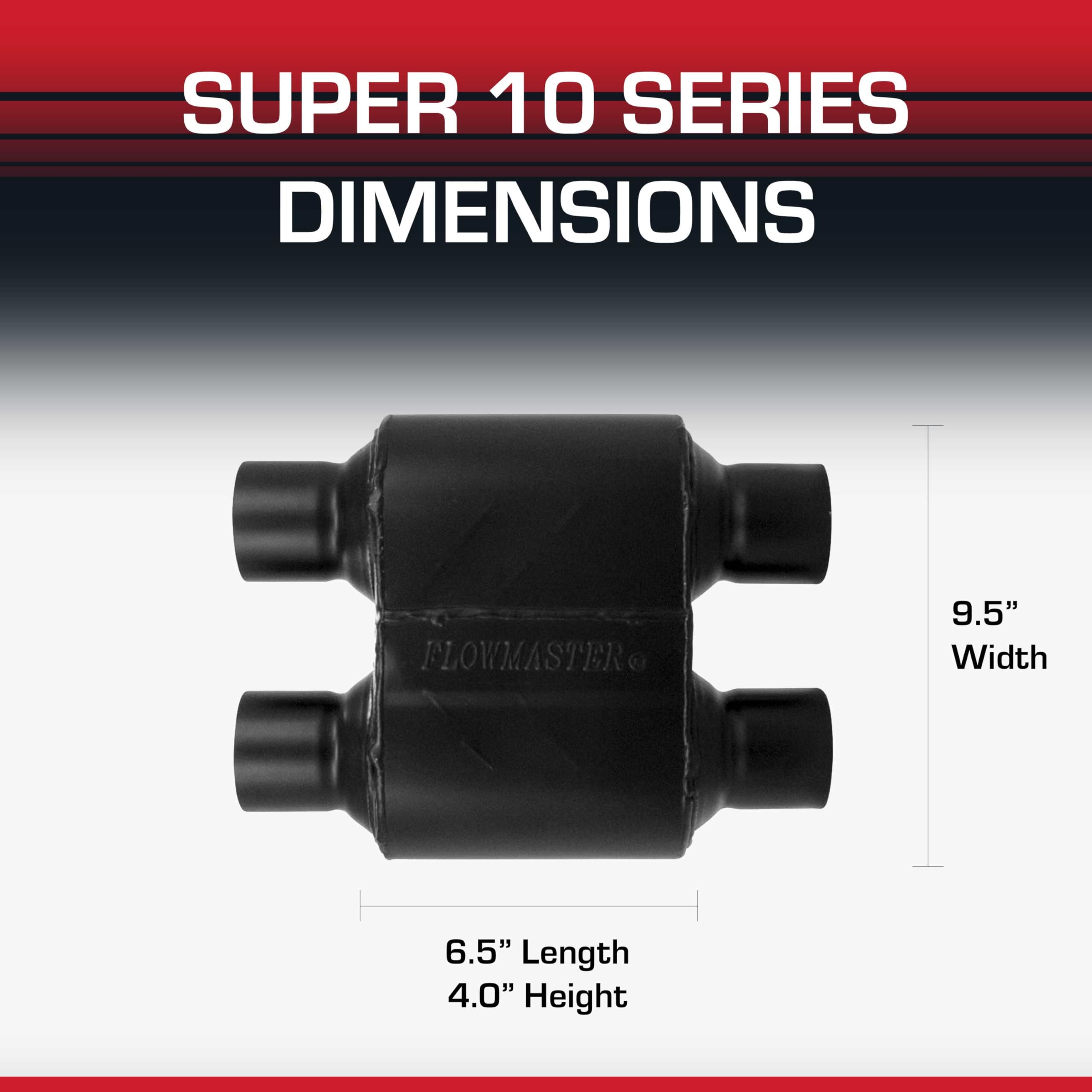 MIG-welded joints on Flowmaster muffler body.