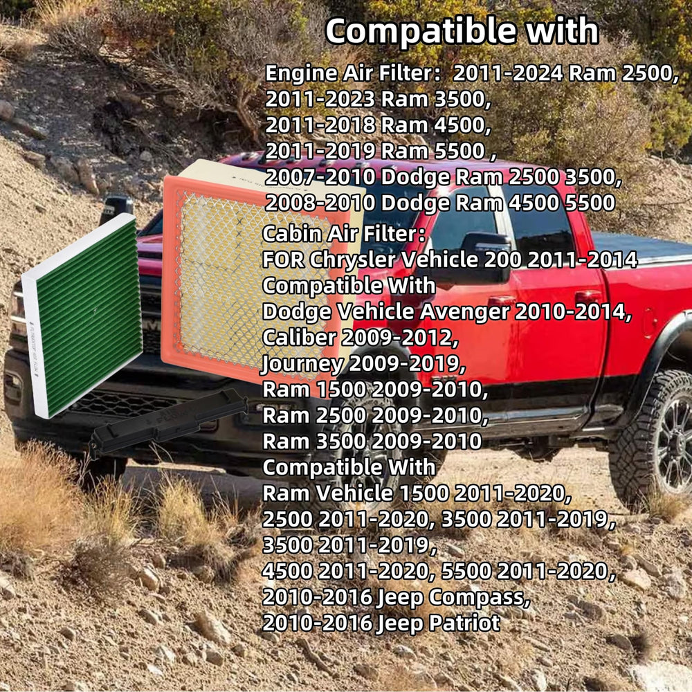 FLTRUCKTOP engine air filter for Ram 3500 ensures reliable airflow for heavy-duty work