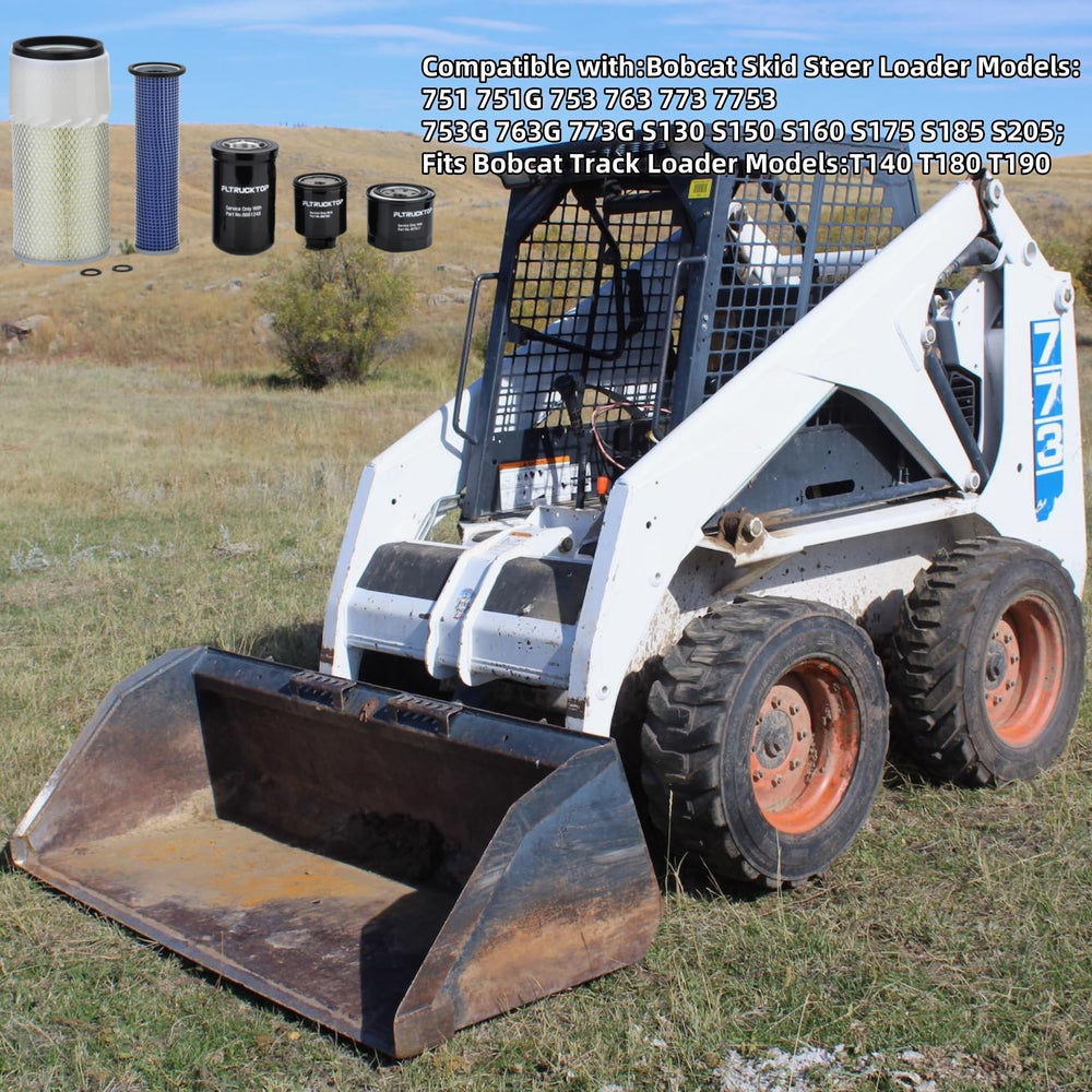 FLTRUCKTOP filters closeup shows replacement elements for Bobcat compatibility