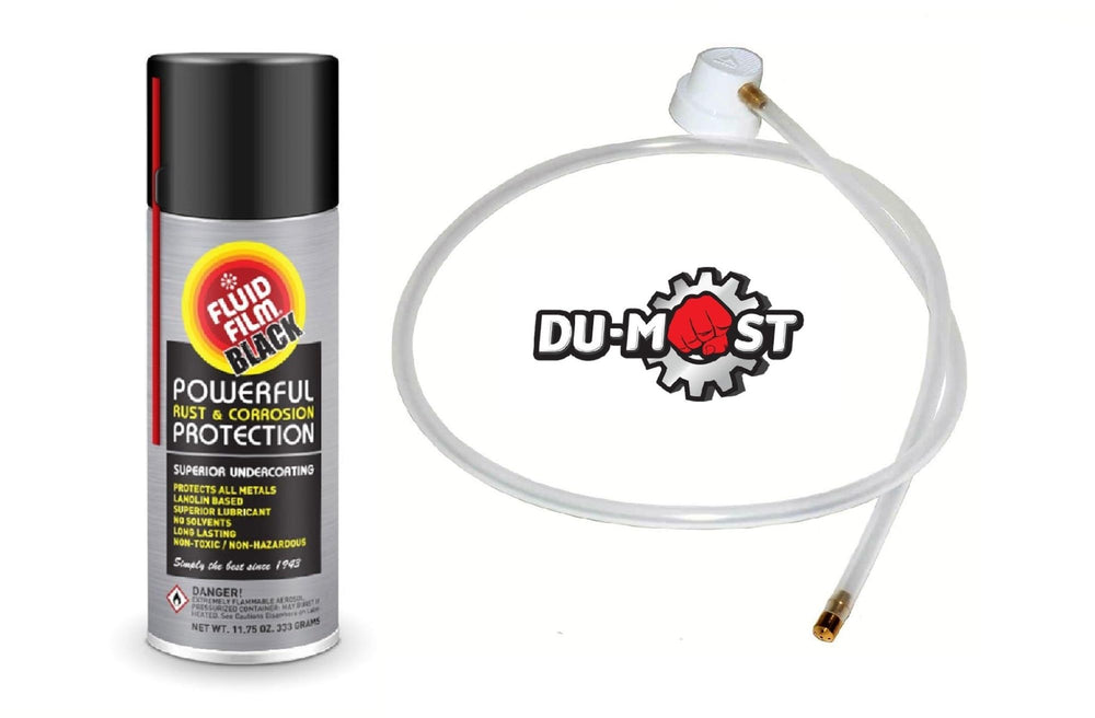 Fluid Film Black extension hose in use for precise undercarriage coating