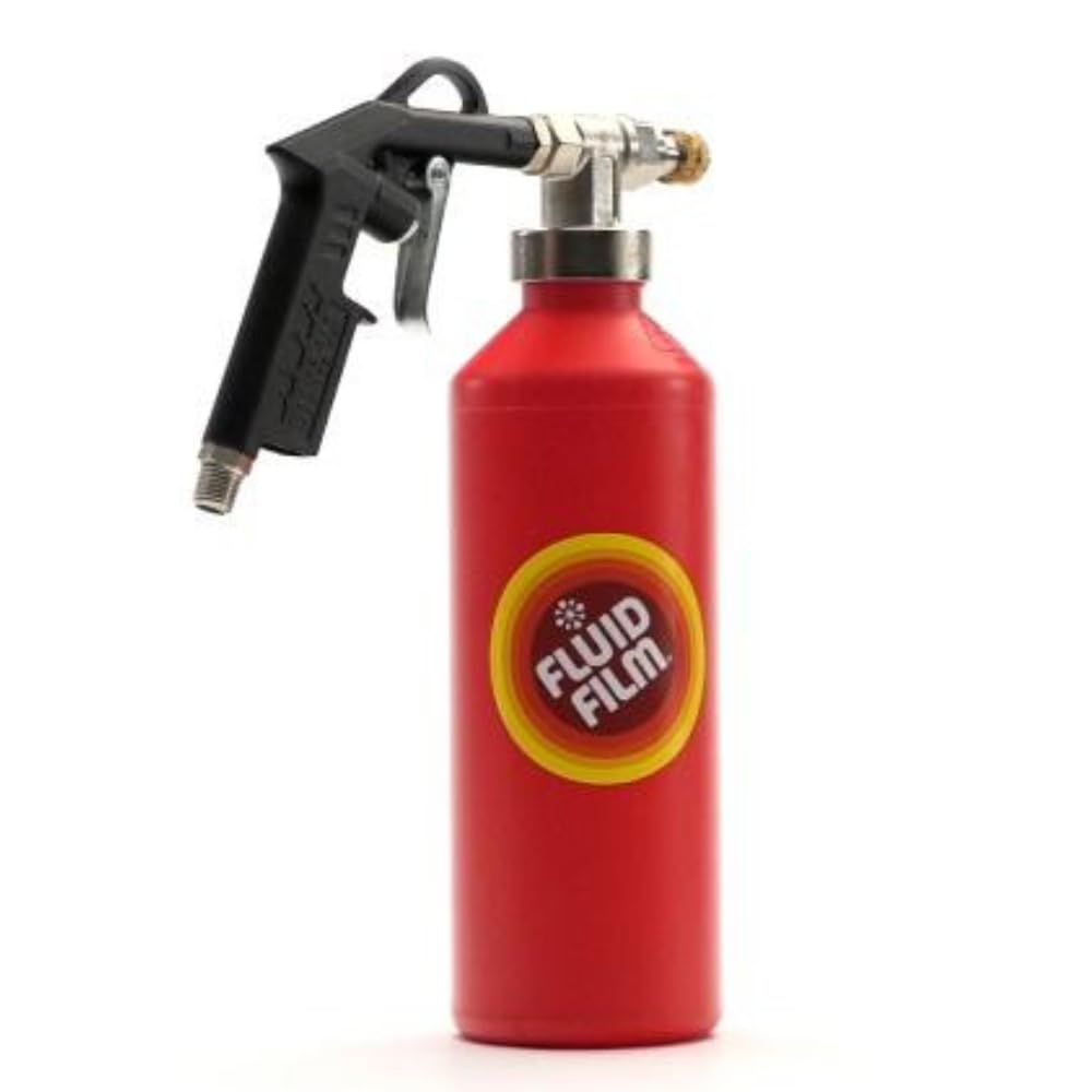 Fluid Film FFSG quart bottle shown ready for non-aerosol coating sessions.