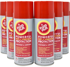 Fluid Film rust protection spray frees seized hardware and protects metal surfaces.