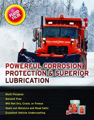 Fluid Film underbody protection spray demonstrates durable chassis coating.