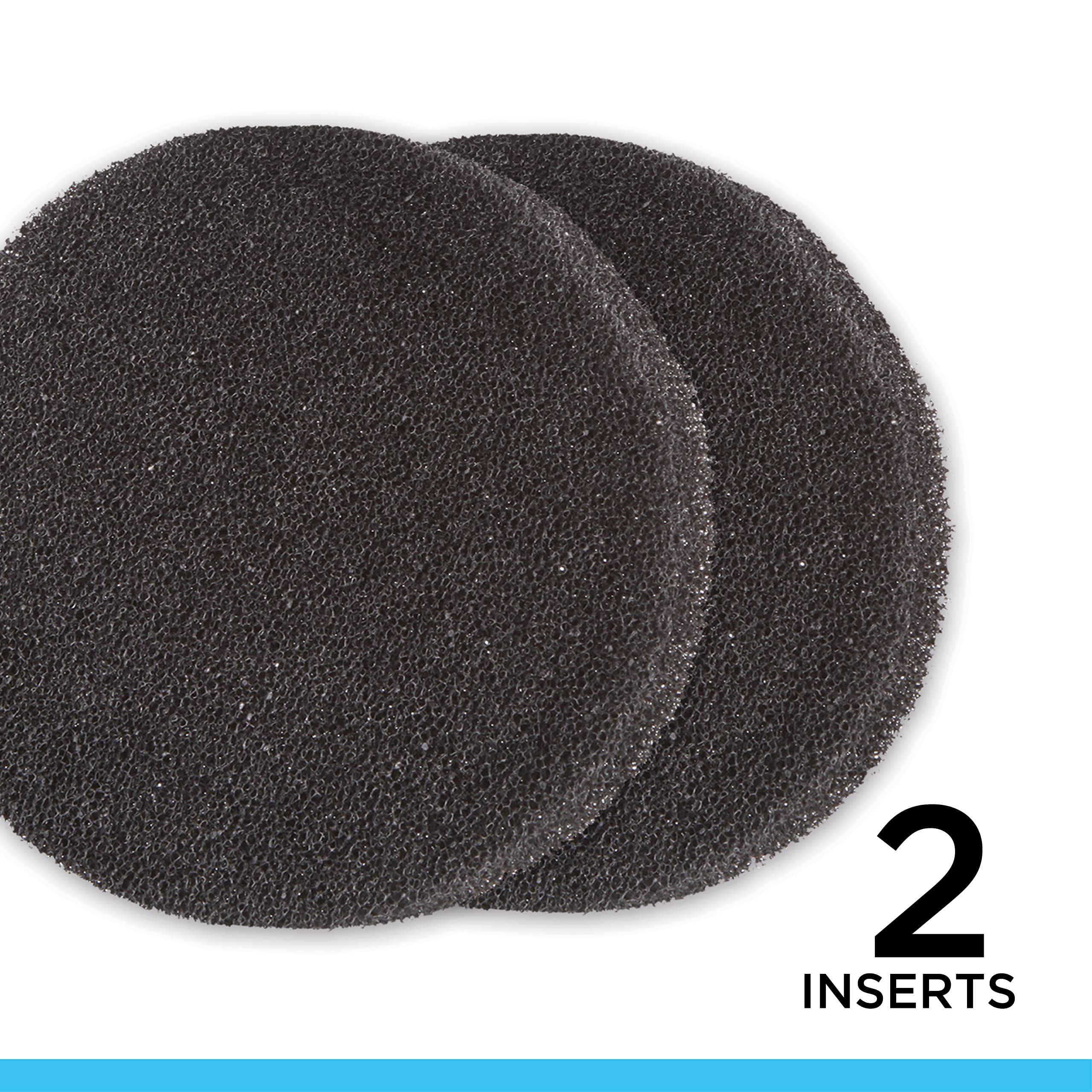 Fluval carbon foam insert close-up highlighting carbon-impregnated media.