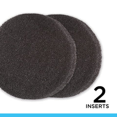 Fluval carbon foam insert close-up highlighting carbon-impregnated media.