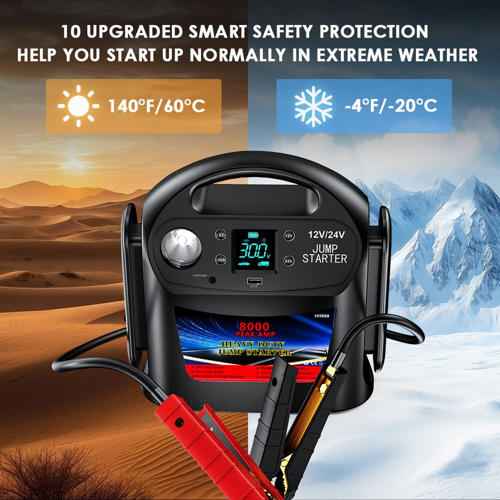 FlyAuto 8000A BMS safety system guards against overcharge and over-discharge.