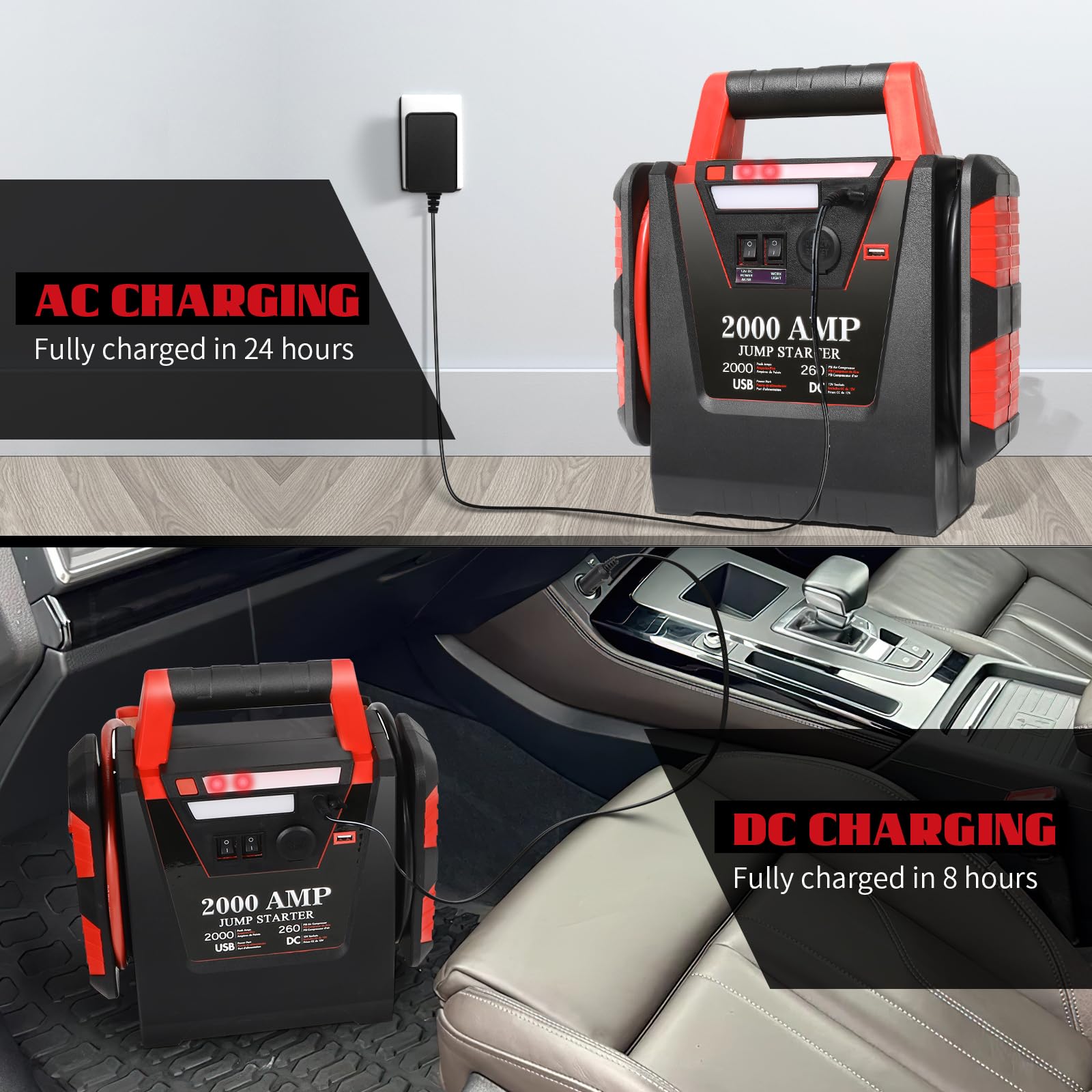 FlyAuto all copper wiring and safety features support safer jump starts