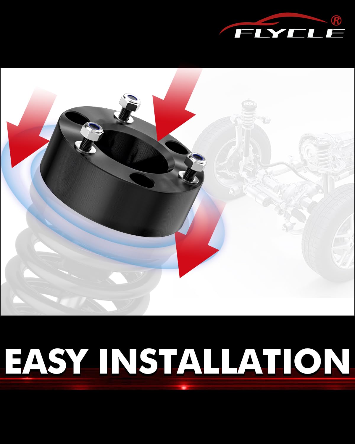 Flycle 12.9-class studs included with the leveling kit for secure mounting