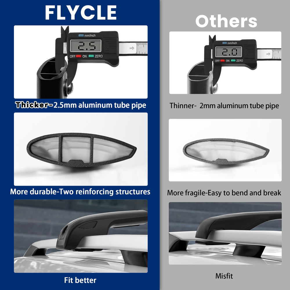 FLYCLE crossbars with locking system secured on Crosstrek against theft