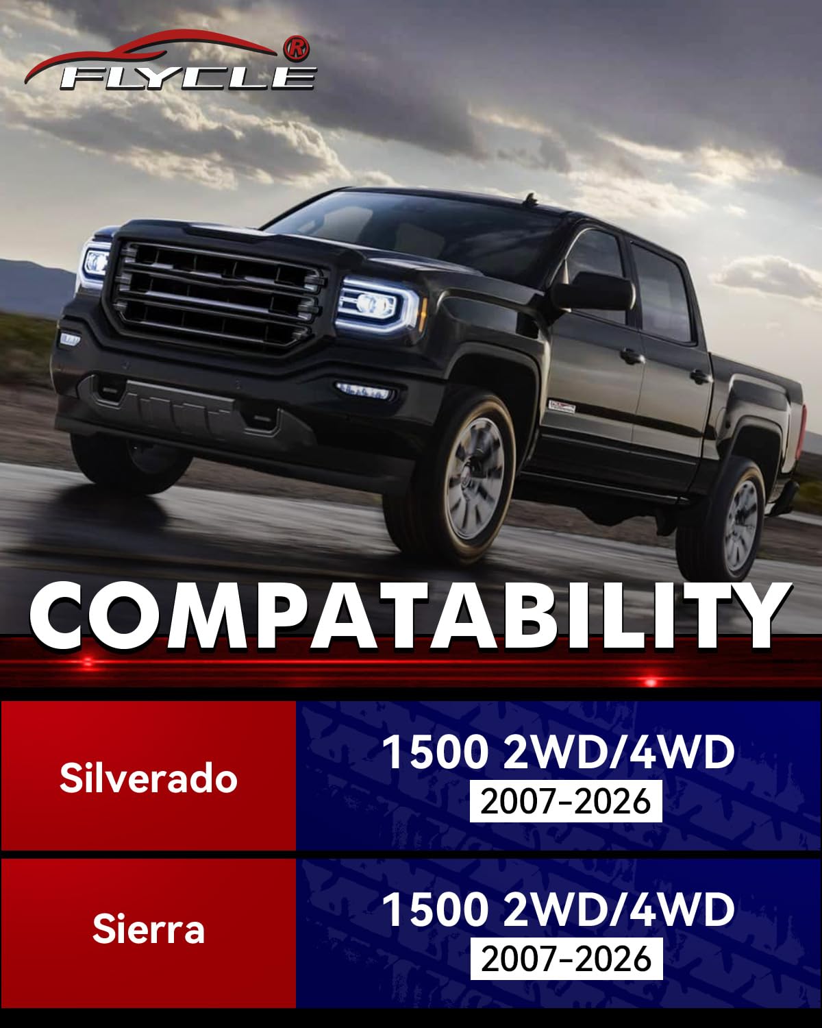 Flycle CNC-processed components for precise fitment on Silverado 1500