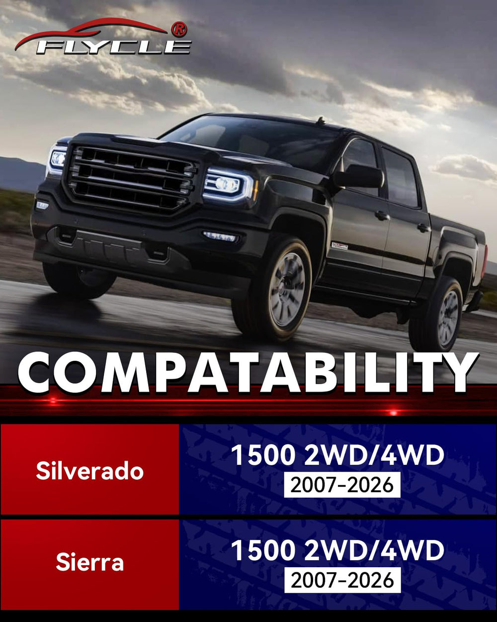 Flycle CNC-processed components for precise fitment on Silverado 1500