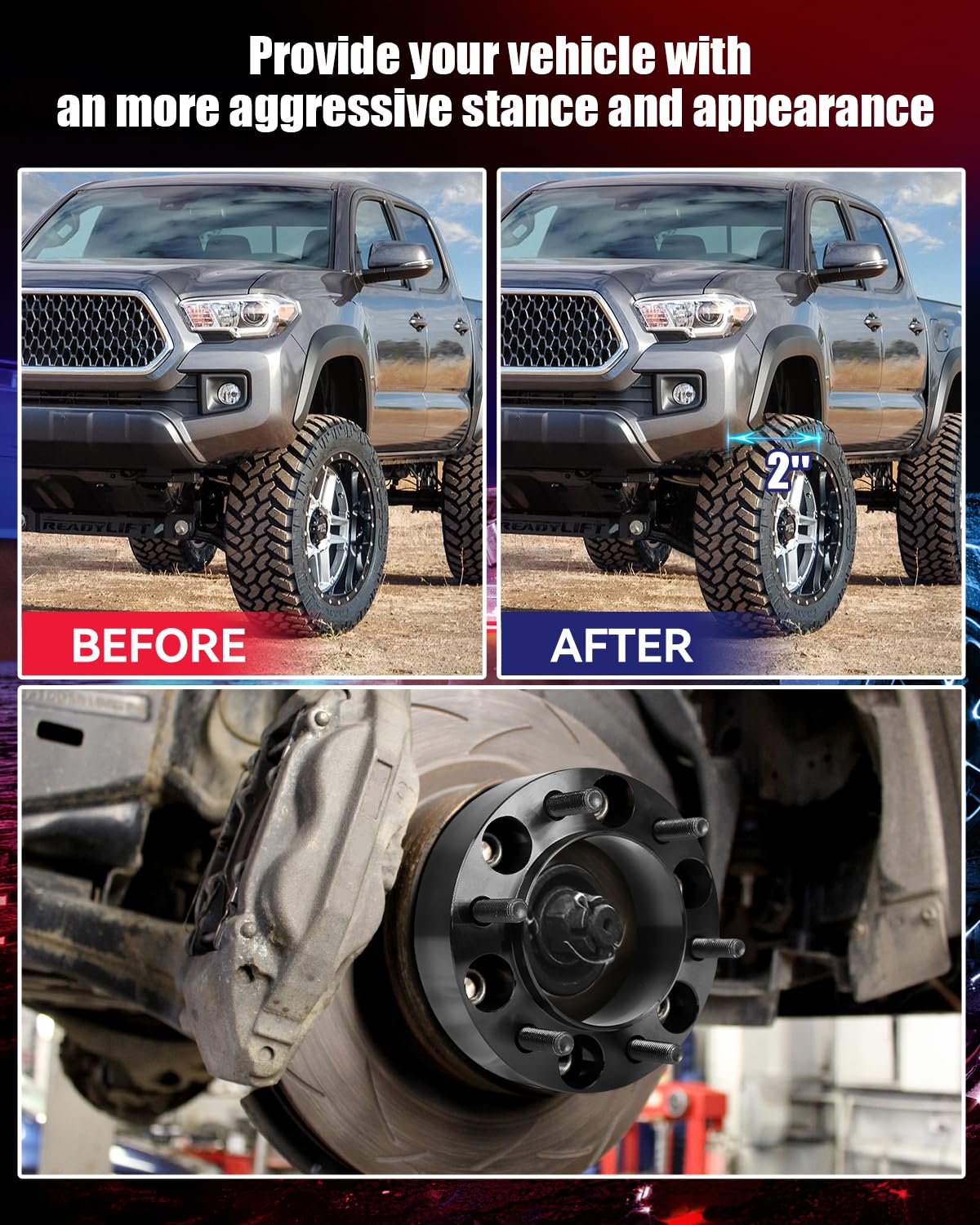 FLYCLE 2inch spacer improves tire clearance and stance