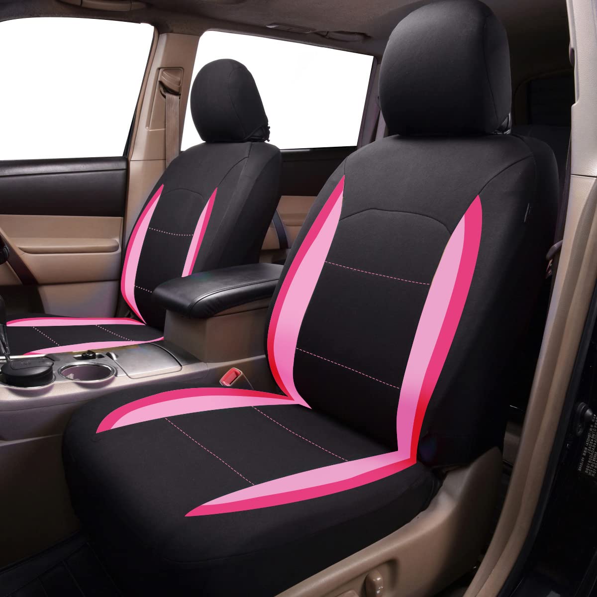 Flying Banner airbag-compatible cover maintains safe operation of side airbags.