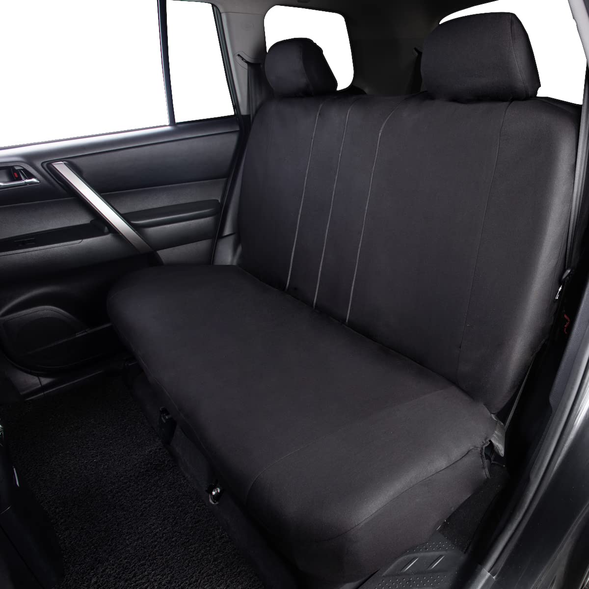 Flying Banner black polyester seat cover provides durable protection