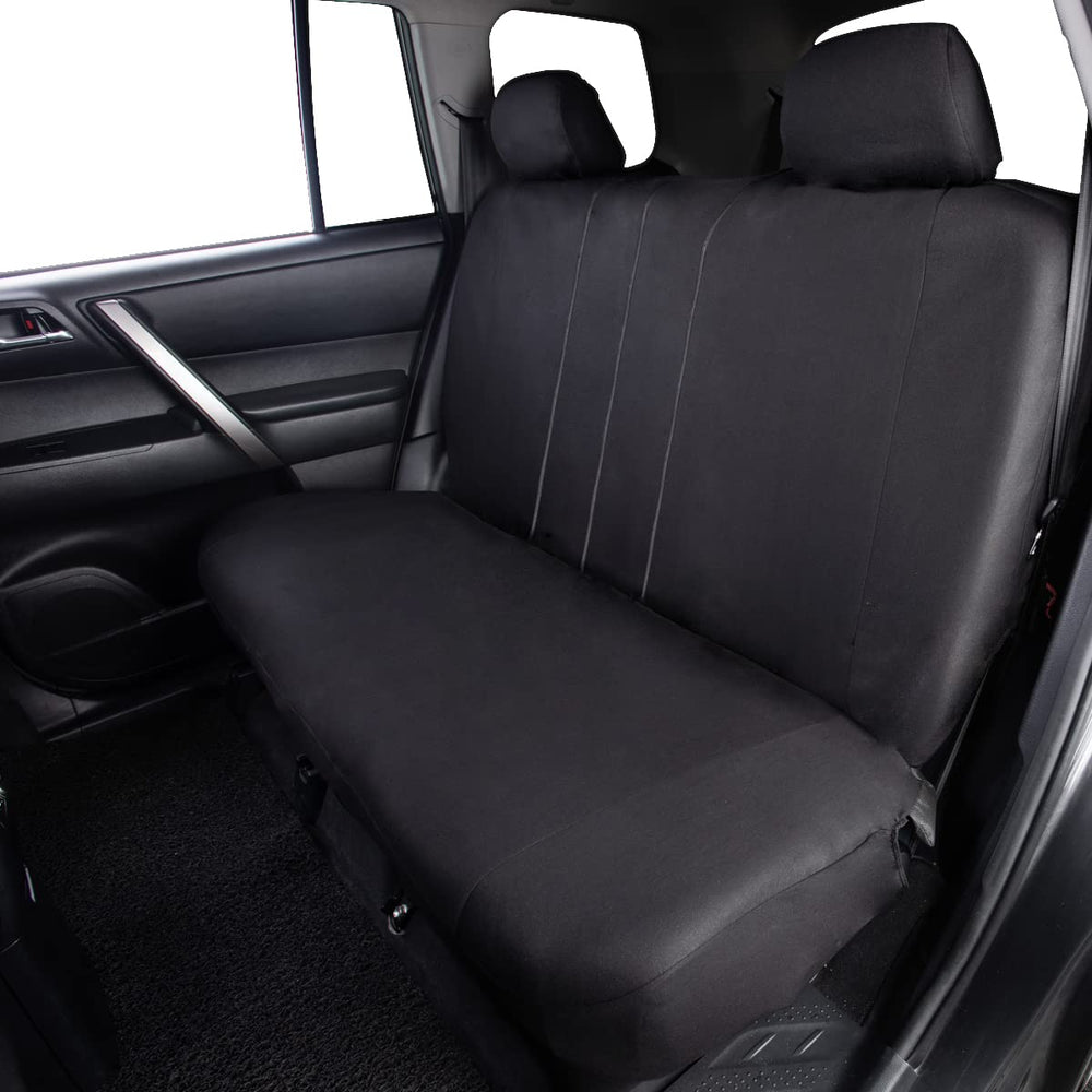 Flying Banner black polyester seat cover provides durable protection