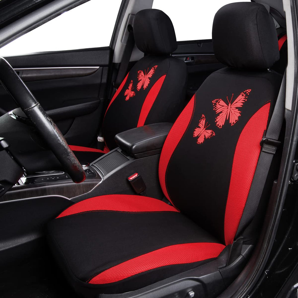 Flying Banner Butterfly full set red airbag-compatible label visible on seat edge.