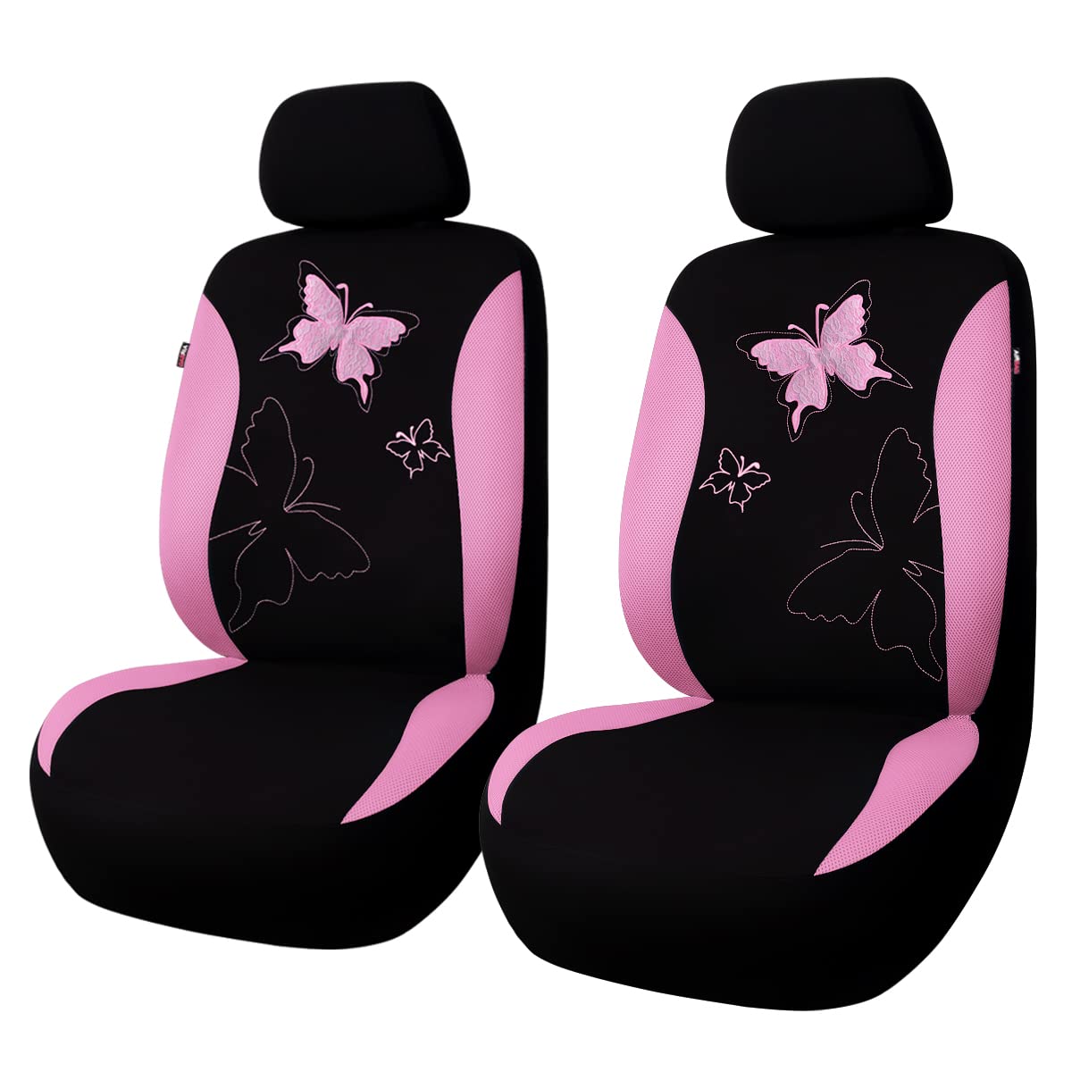Flying Banner Butterfly full set pink lace seat cover for versatile fit and style.