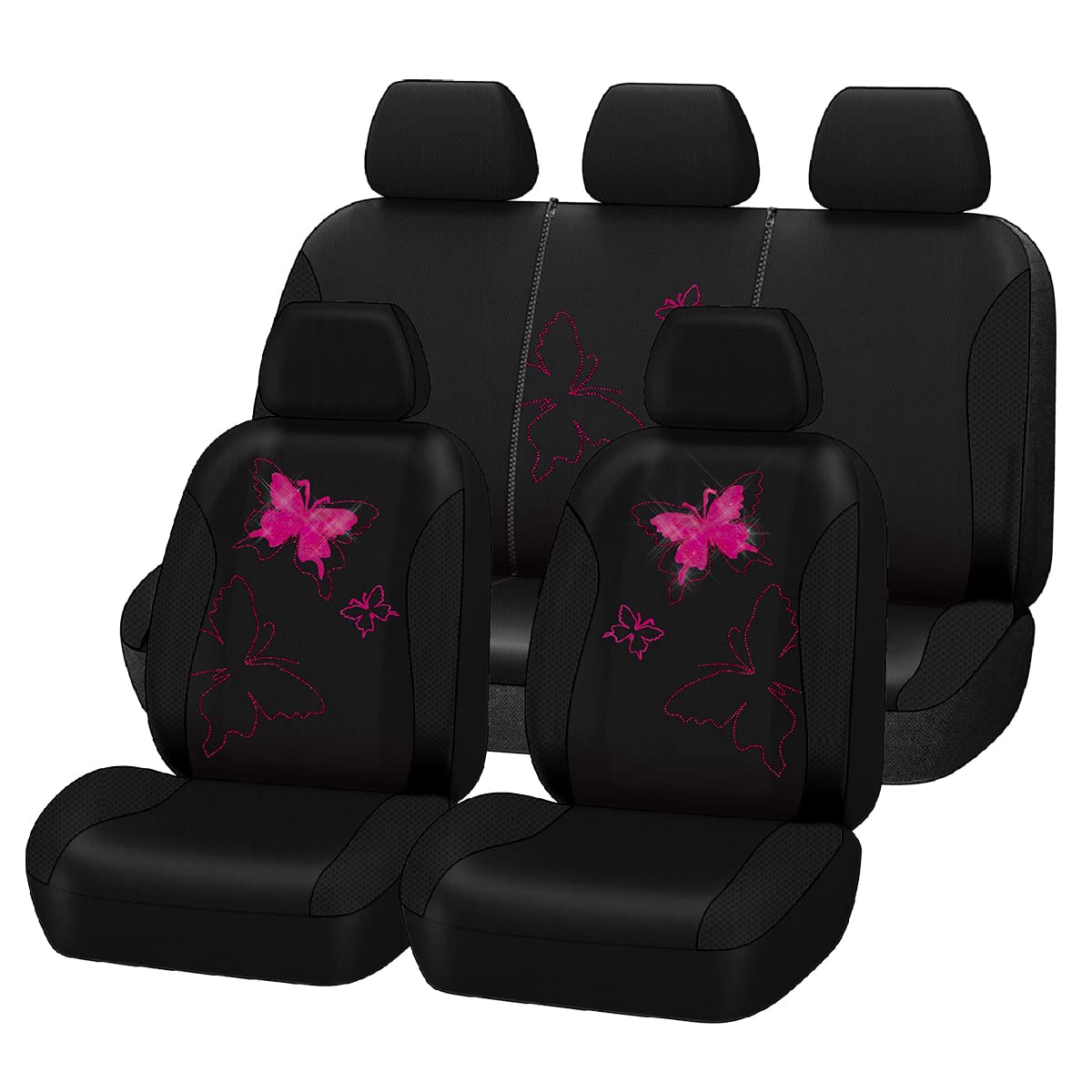 Flying Banner Butterfly full set seat cover fits most cars and upgrades interior style.