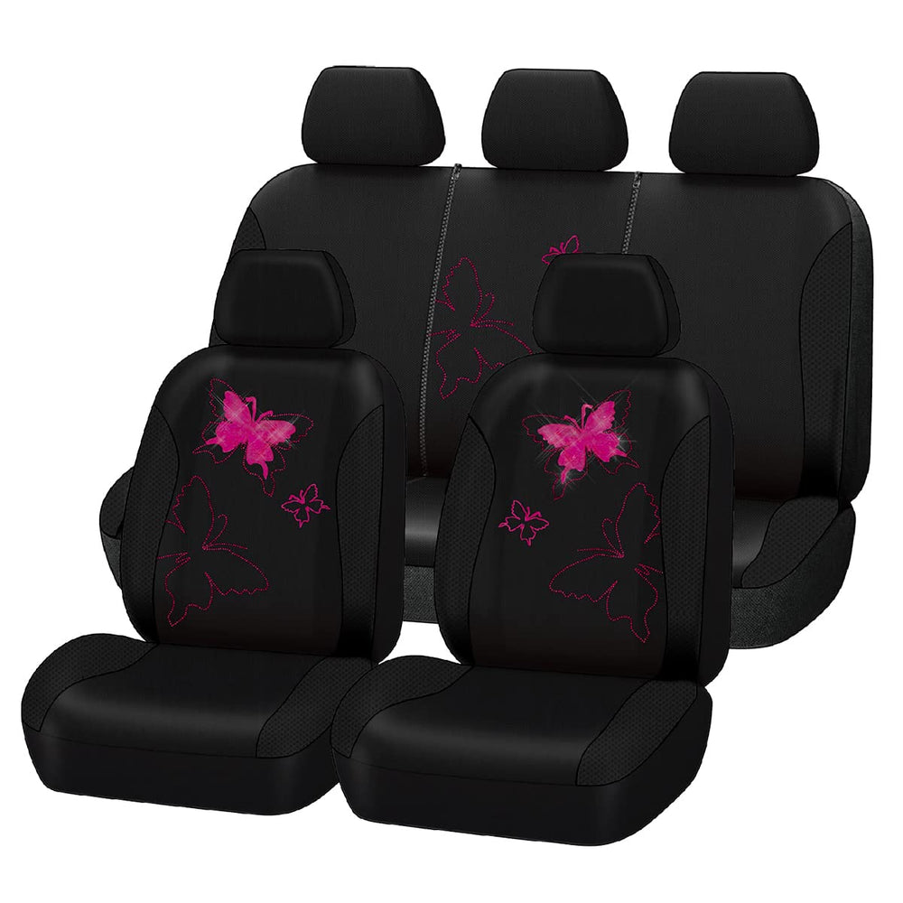 Flying Banner Butterfly full set seat cover fits most cars and upgrades interior style.