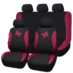 Flying Banner Butterfly burgundy lace front-seat cover adds style and protection