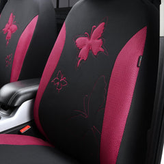 Flying Banner Butterfly burgundy lace rear-bench cover with 50/50 split option