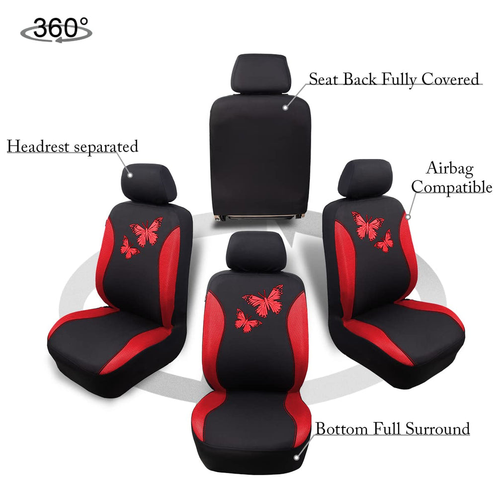 Flying Banner Butterfly universal-fit car interior red for family rides.