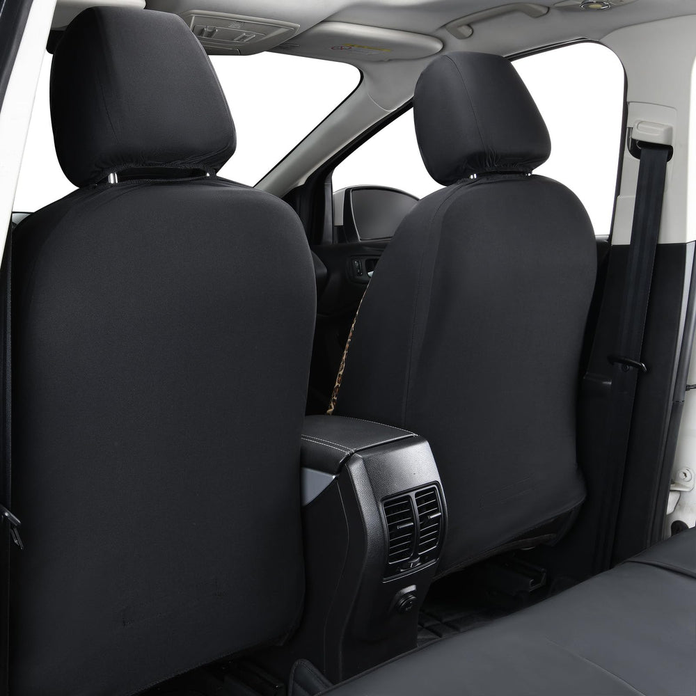 Universal fit demonstration with Flying Banner Butterfly seat covers on common low bucket seats