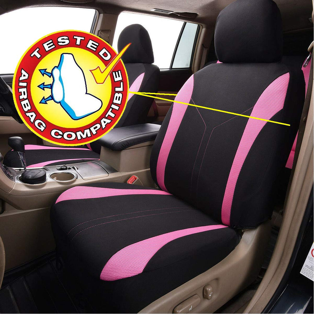 Flying Banner front seats mesh coverage adds cooling comfort during drives