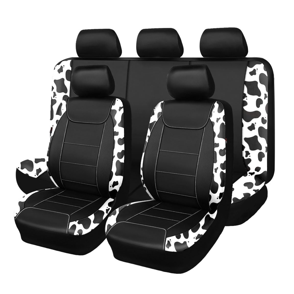 Flying Banner carbon fiber front seat cover protects seats with a stylish look