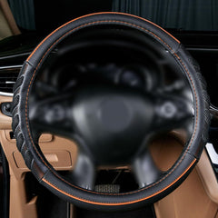 Flying Banner faux leather massage design steering-wheel cover for added comfort