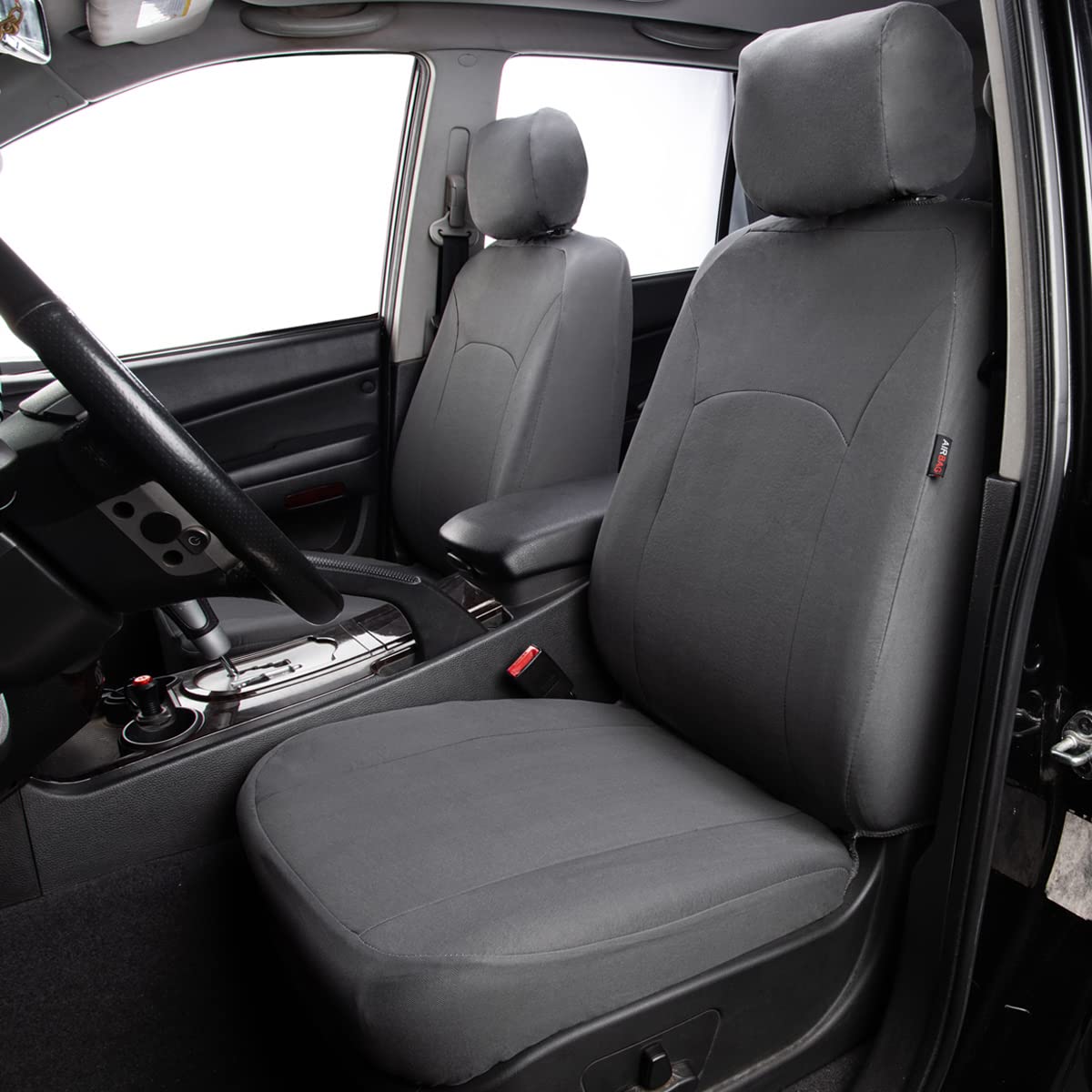 Flying Banner front seat cover is airbag compatible for safe, responsive protection.