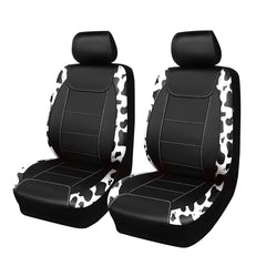 Flying Banner front seat cover in waterproof faux leather black protects upholstery