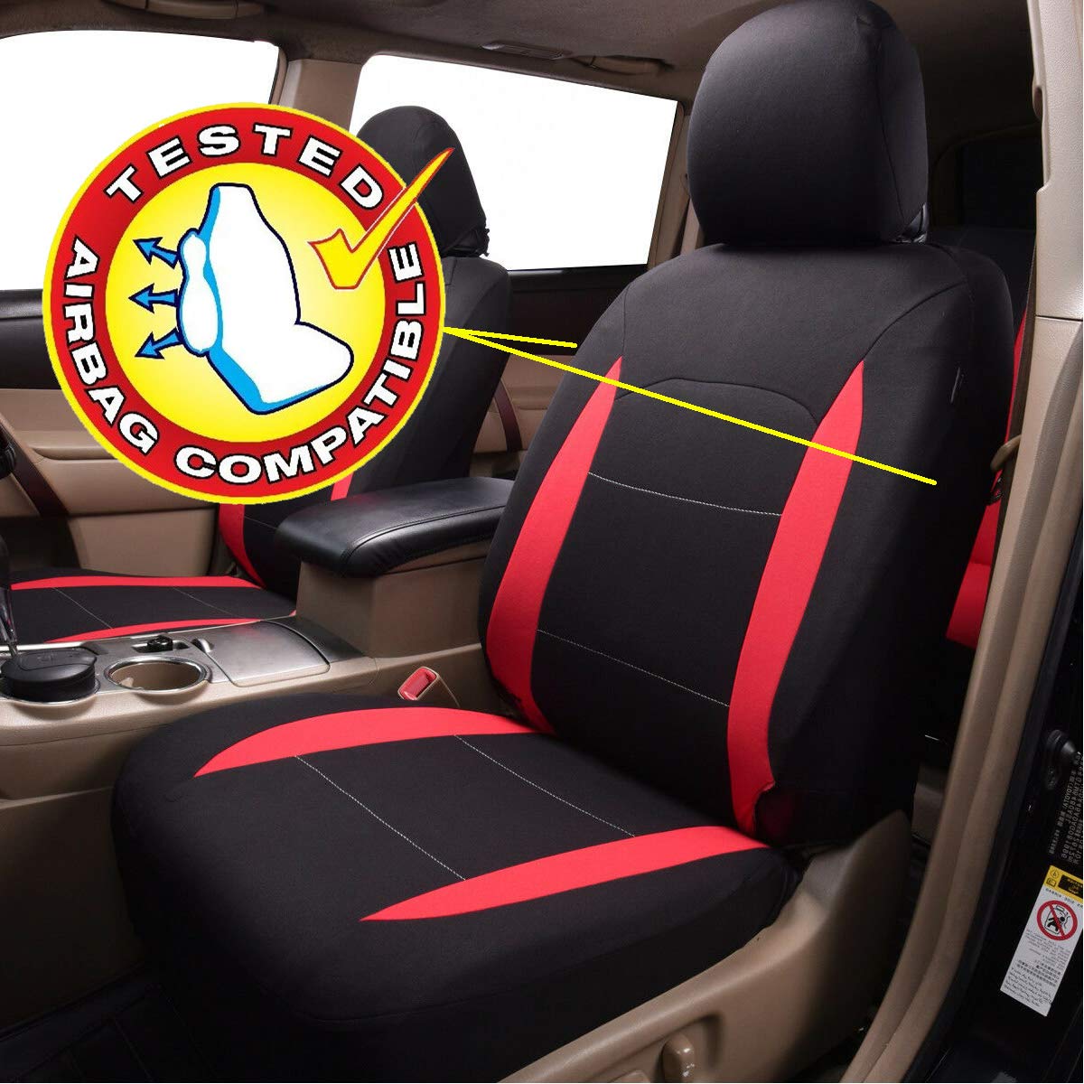 Flying Banner headrest covers set completes full-seat protection