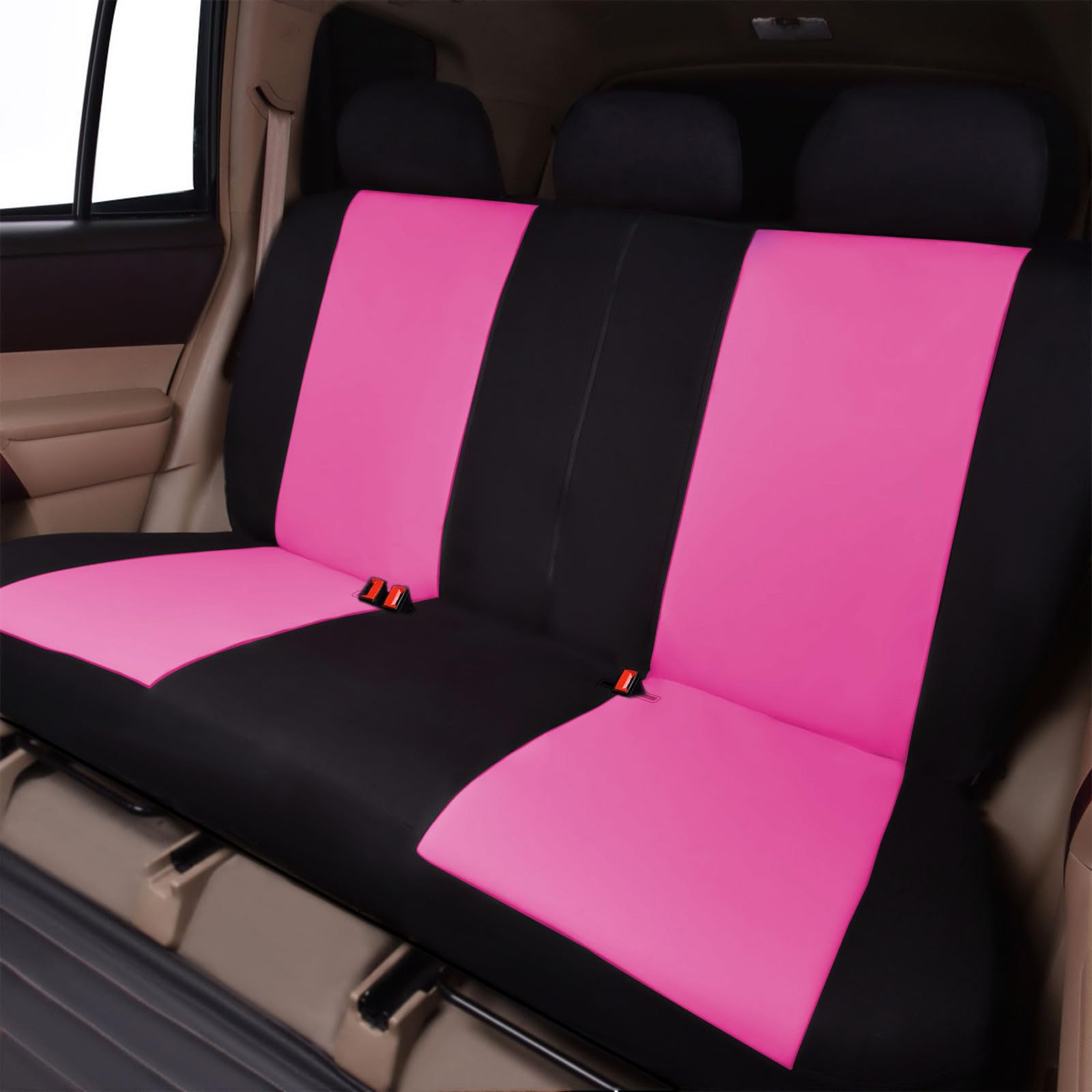 Flying Banner polyester car seat cover offers durable protection.