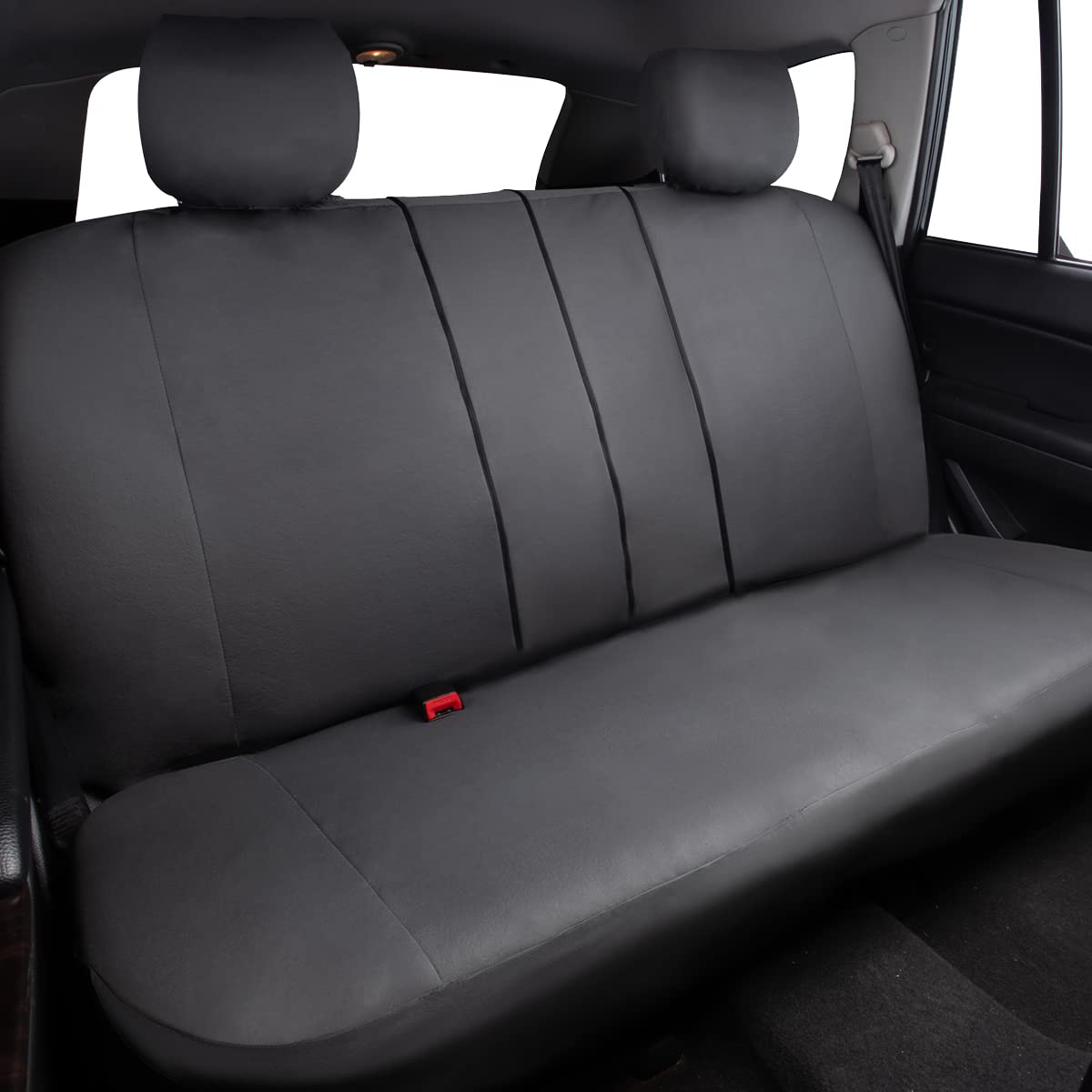 Flying Banner polyester seat protector boosts durability and cleanup ease.