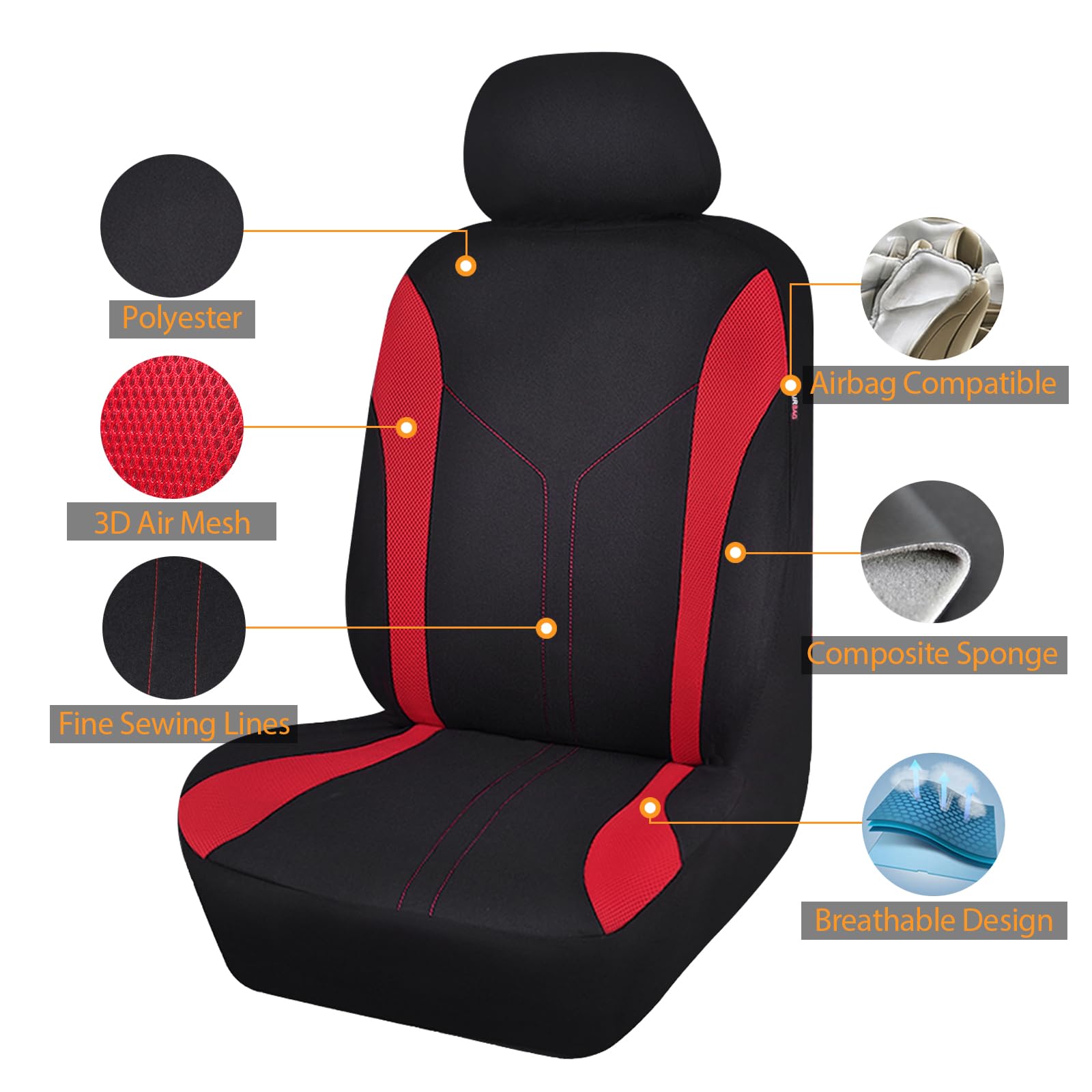 Flying Banner rear bench cover offers full-coverage protection for the seat.