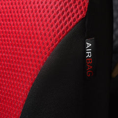Flying Banner rear bench split with zipper for flexible seating configurations.