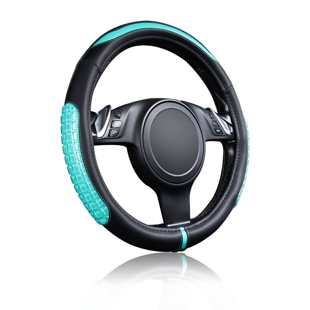 Flying Banner gel massage steering wheel cover with universal 15-inch fit for comfortable grip.