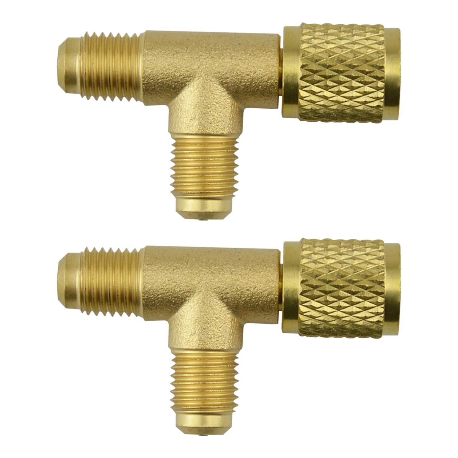 Flylin brass quick coupler access tee for reliable refrigerant connections