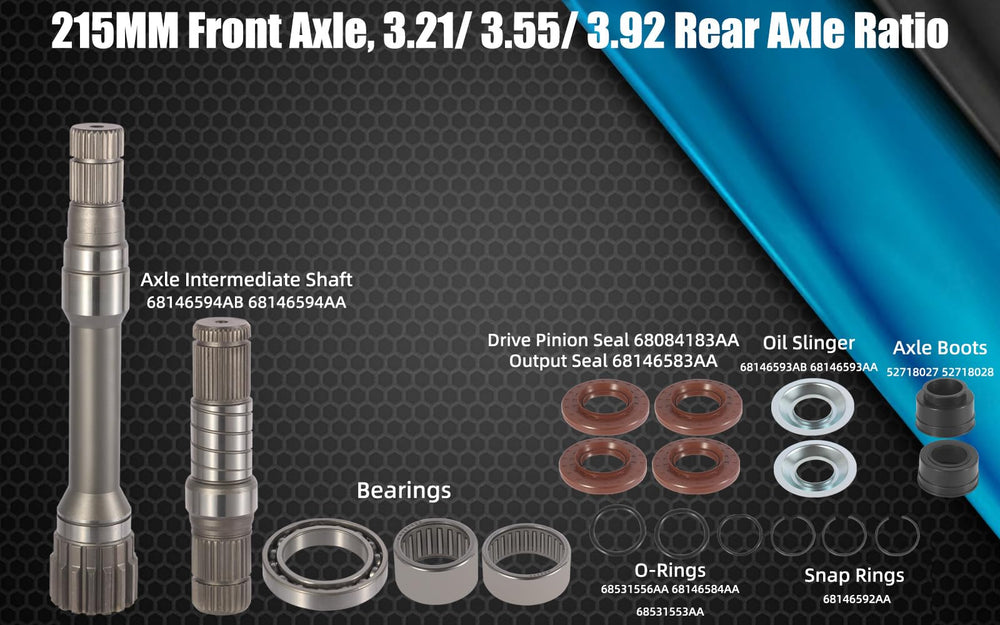 Flynsu intermediate shaft kit bearings promote steady spin and long service life.