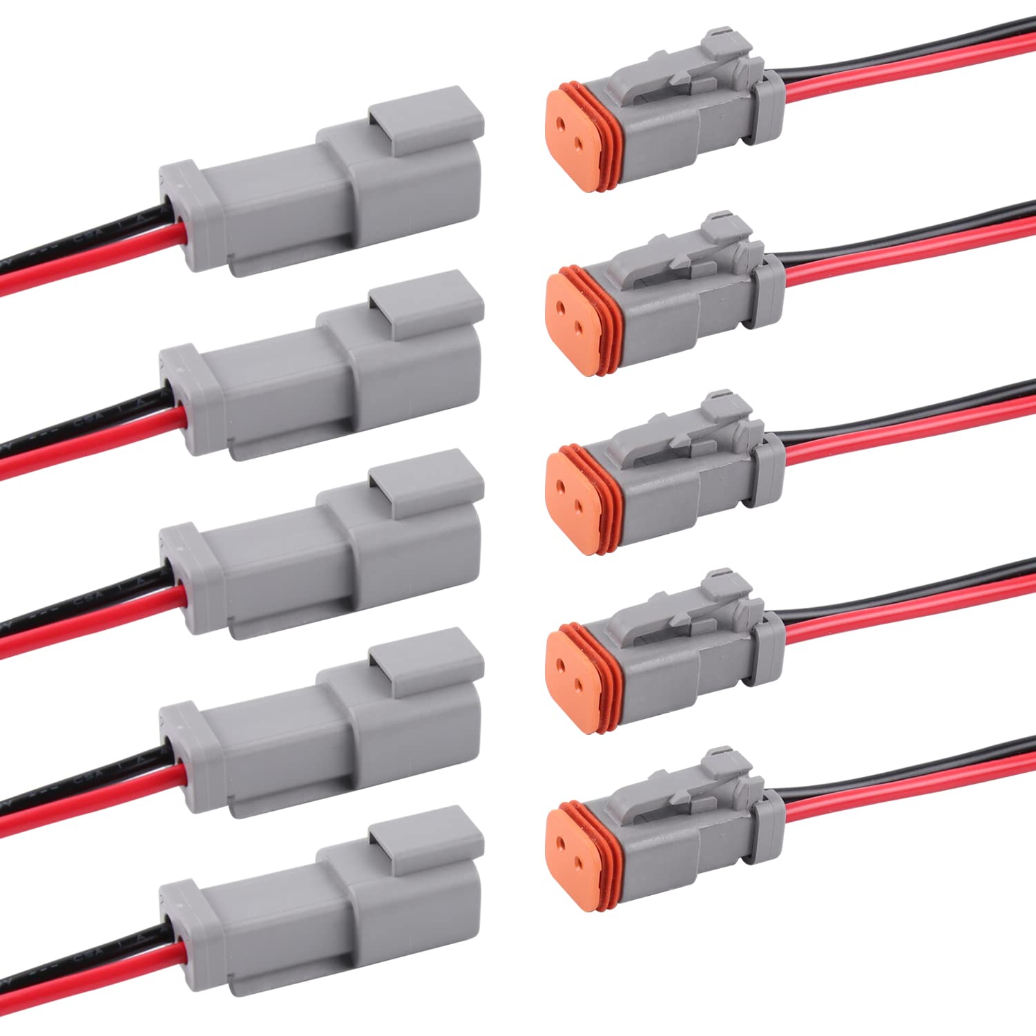 Flytuo Deutsch DT 2-pin grey packaging for quick, tool-free installation.