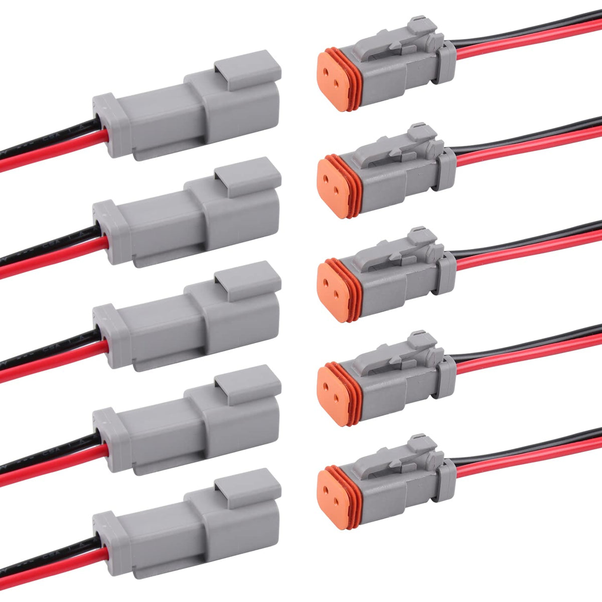 Flytuo Deutsch DT 2-pin grey packaging for quick, tool-free installation.